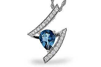 C292-92395: NECK 1.04 LONDON BLUE TOPAZ 1.23 TGW (8x6MM)