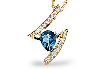 C292-92395: NECK 1.04 LONDON BLUE TOPAZ 1.23 TGW (8x6MM)