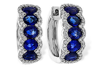 C292-98731: EARRINGS 2.32 TW SAPPHIRE 2.57 TGW