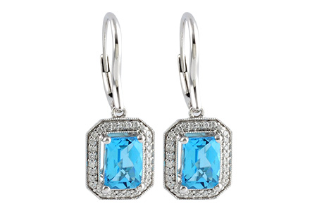 D205-66913: EARR 2.20 BLUE TOPAZ 2.36 TGW