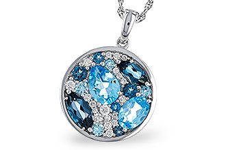D292-95122: NECKLACE 2.31 TW BLUE TOPAZ 2.48 TGW