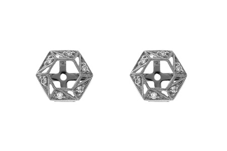 E018-45104: EARRING JACKETS .08 TW (FOR 0.50-1.00 CT TW STUDS)