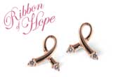 H018-45140: PINK GOLD EARRINGS .07 TW