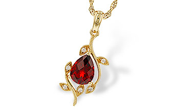 H292-97840: NECKLACE 1.34 GARNET 1.39 TGW (8X6MM GAR)
